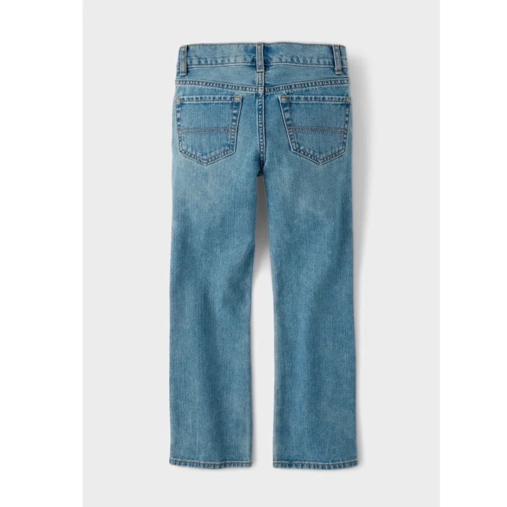 The Children's Place Boys Bootcut Jeans Medium Wash Denim Semi-Evase Pants NWT